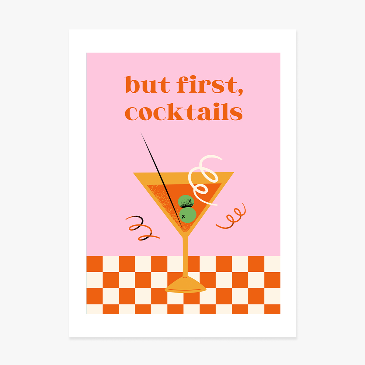 Poster But first, cocktails