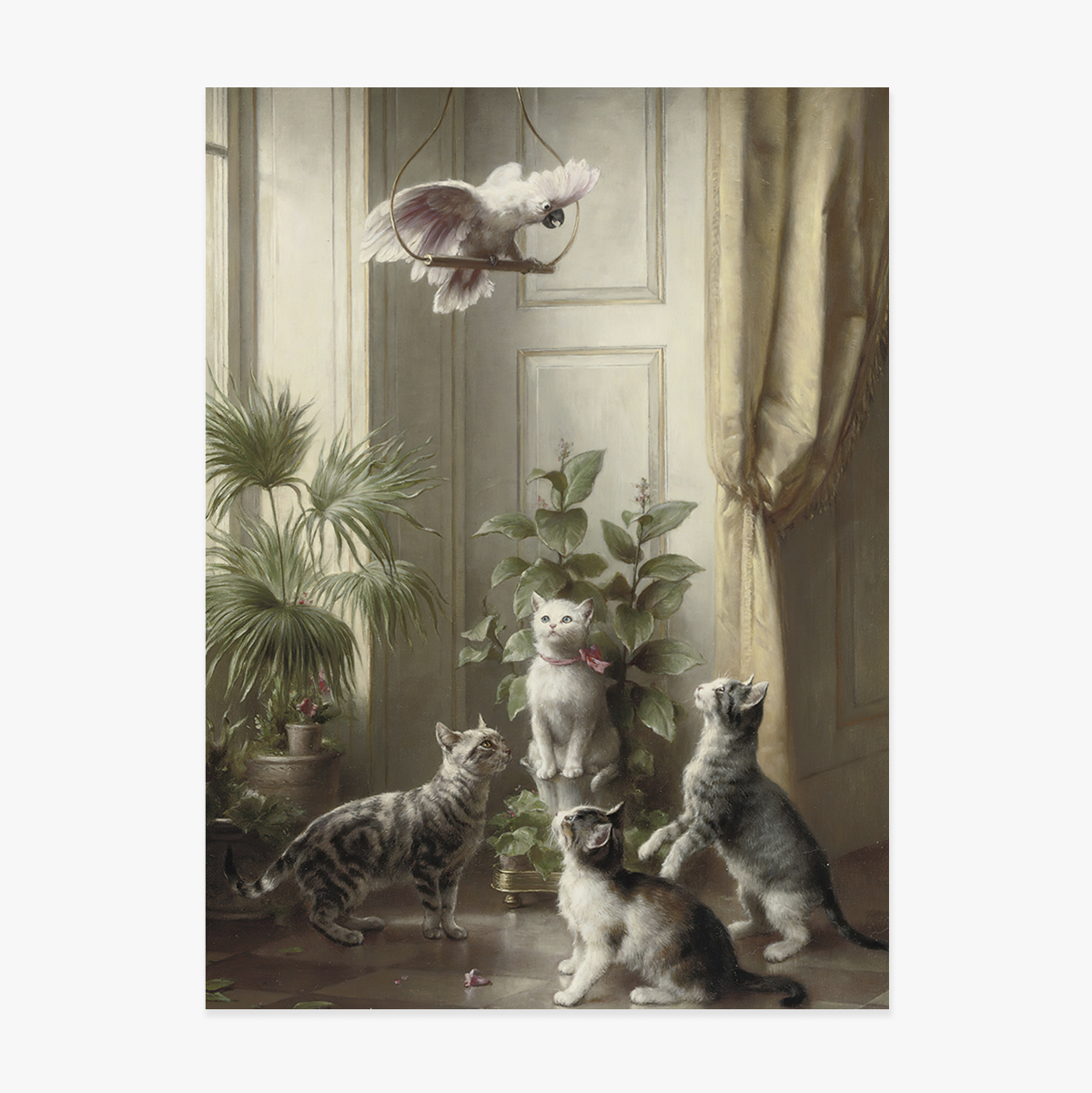 Poster Carl Reichert, Pisici și cacadu 1898