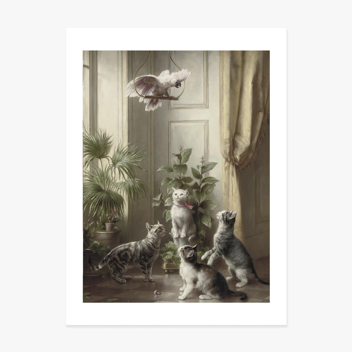 Poster Carl Reichert, Pisici și cacadu 1898