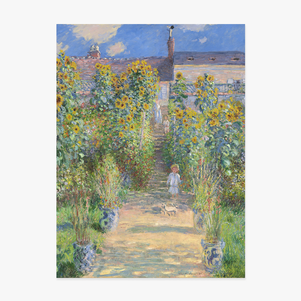 Poster Claude Monet, Grădina artistului 1881