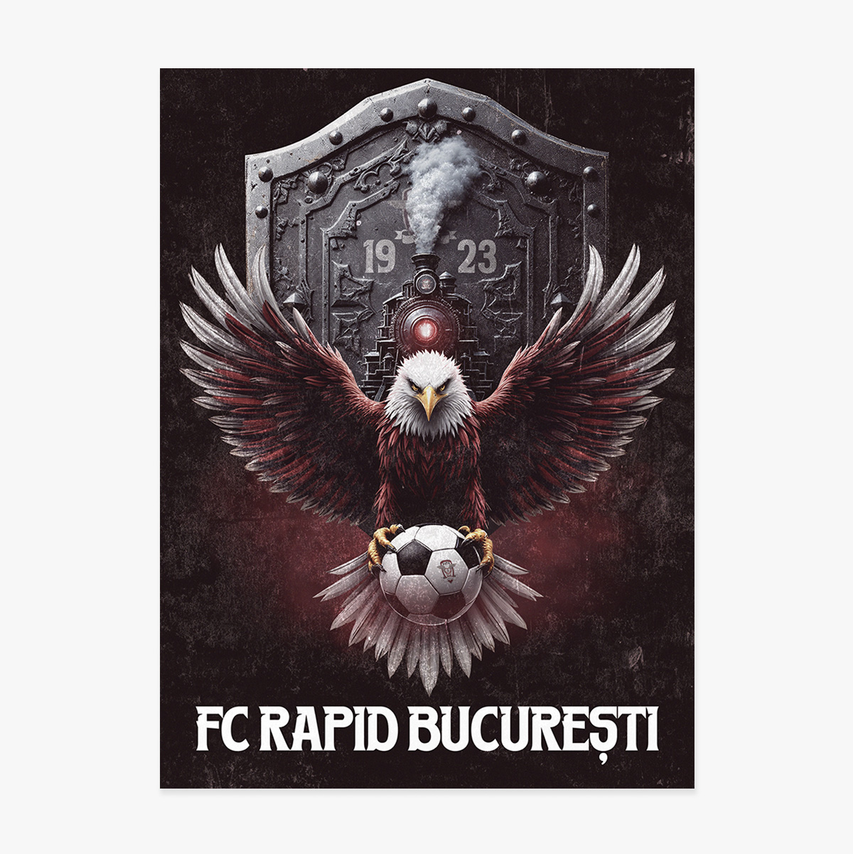 Poster FC Rapid București 1923 - Vultur și scut