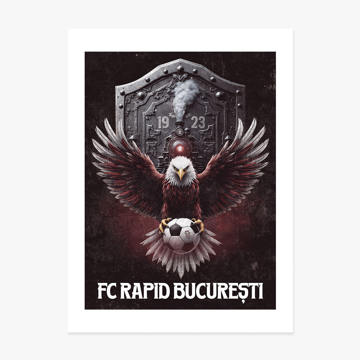 Poster FC Rapid București 1923 - Vultur și scut