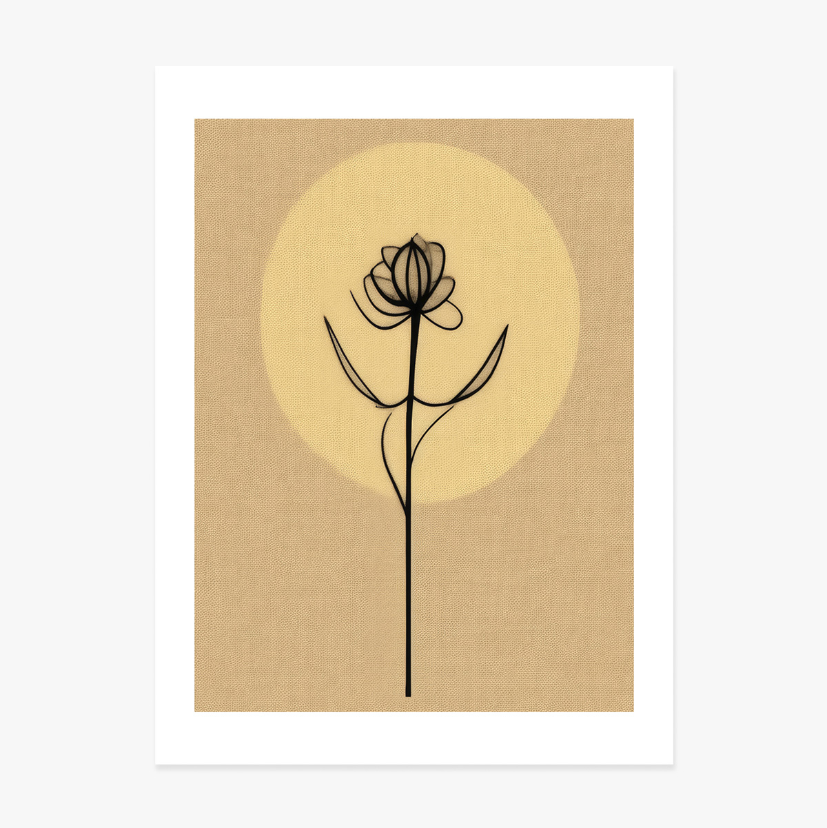 Poster Floare minimalistă line art