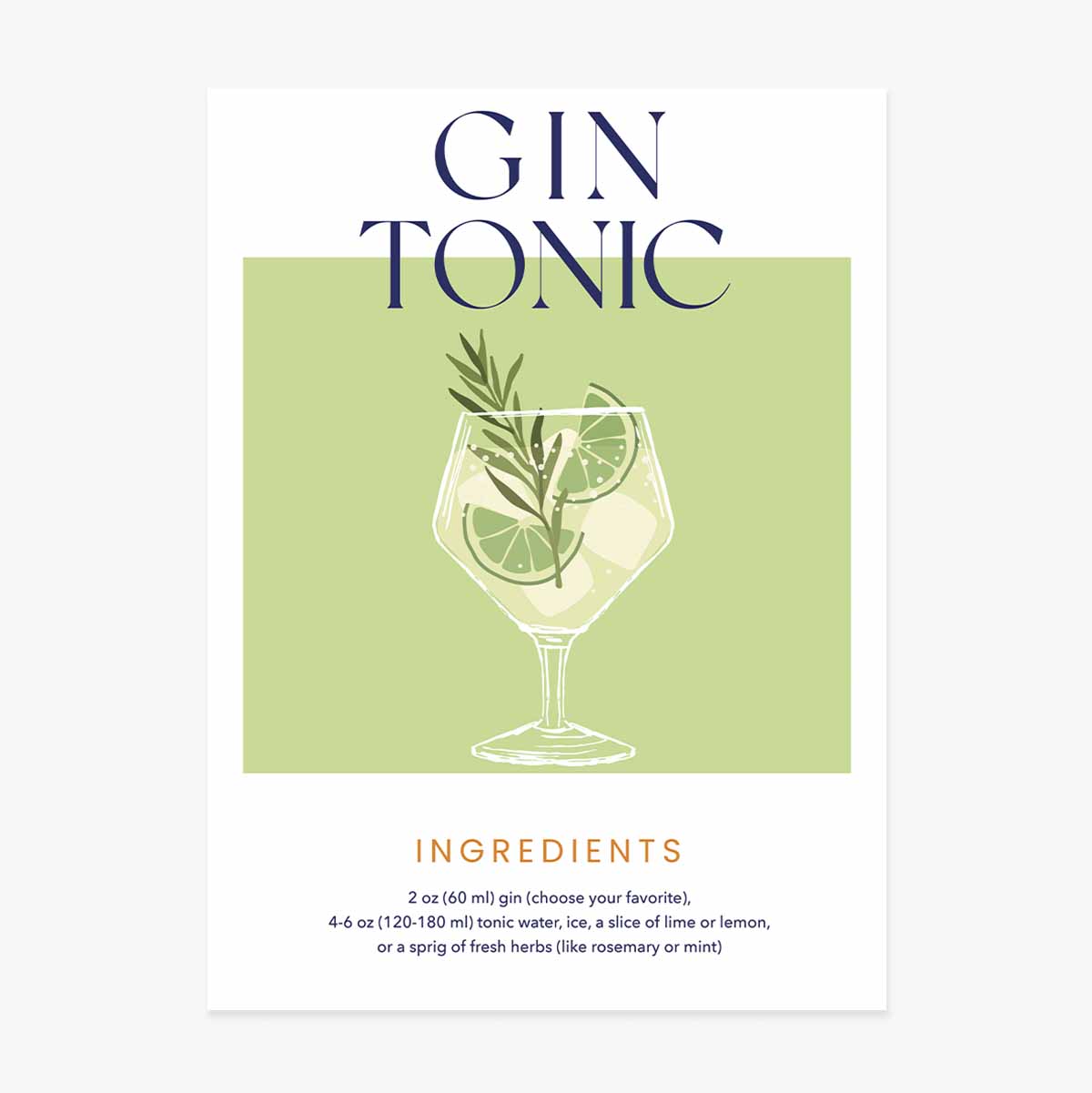 Poster Gin Tonic