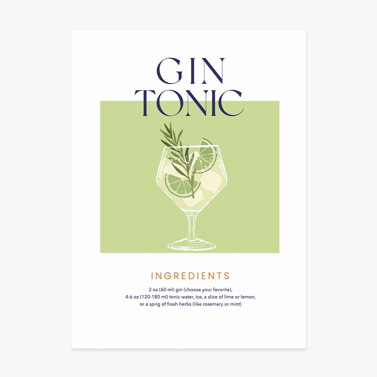 Poster Gin Tonic