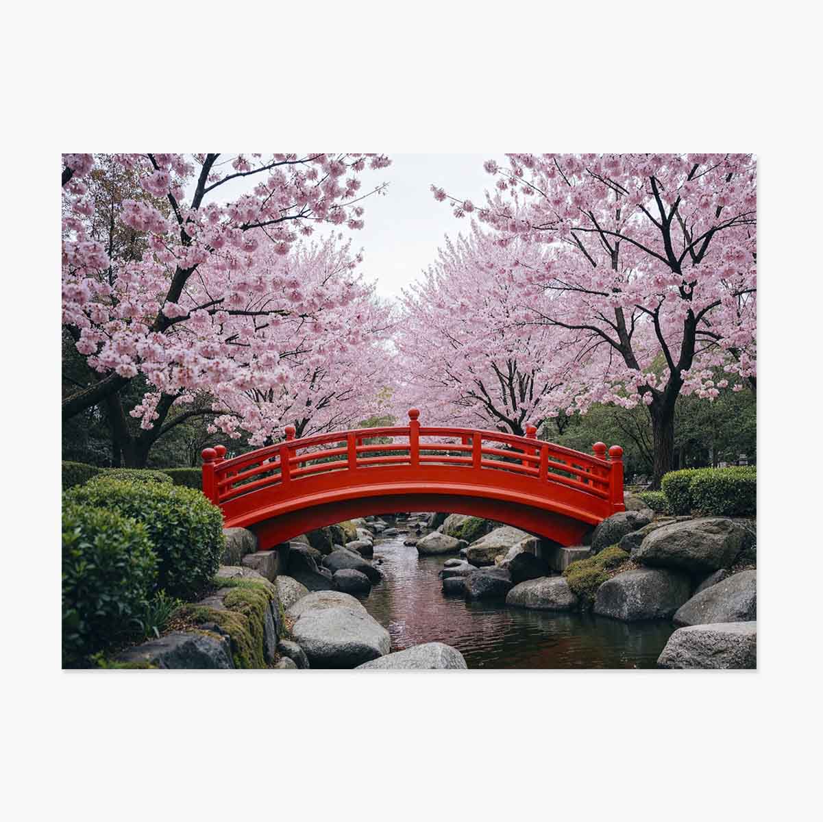 Poster Grădină Japoneză - Cireși înfloriți