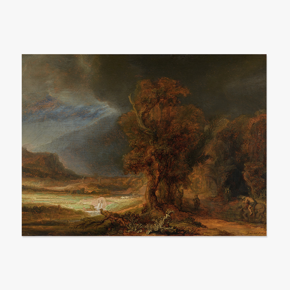 Poster landscape - Rembrandt van Rijn - Peisaj cu bunul samaritean 1638