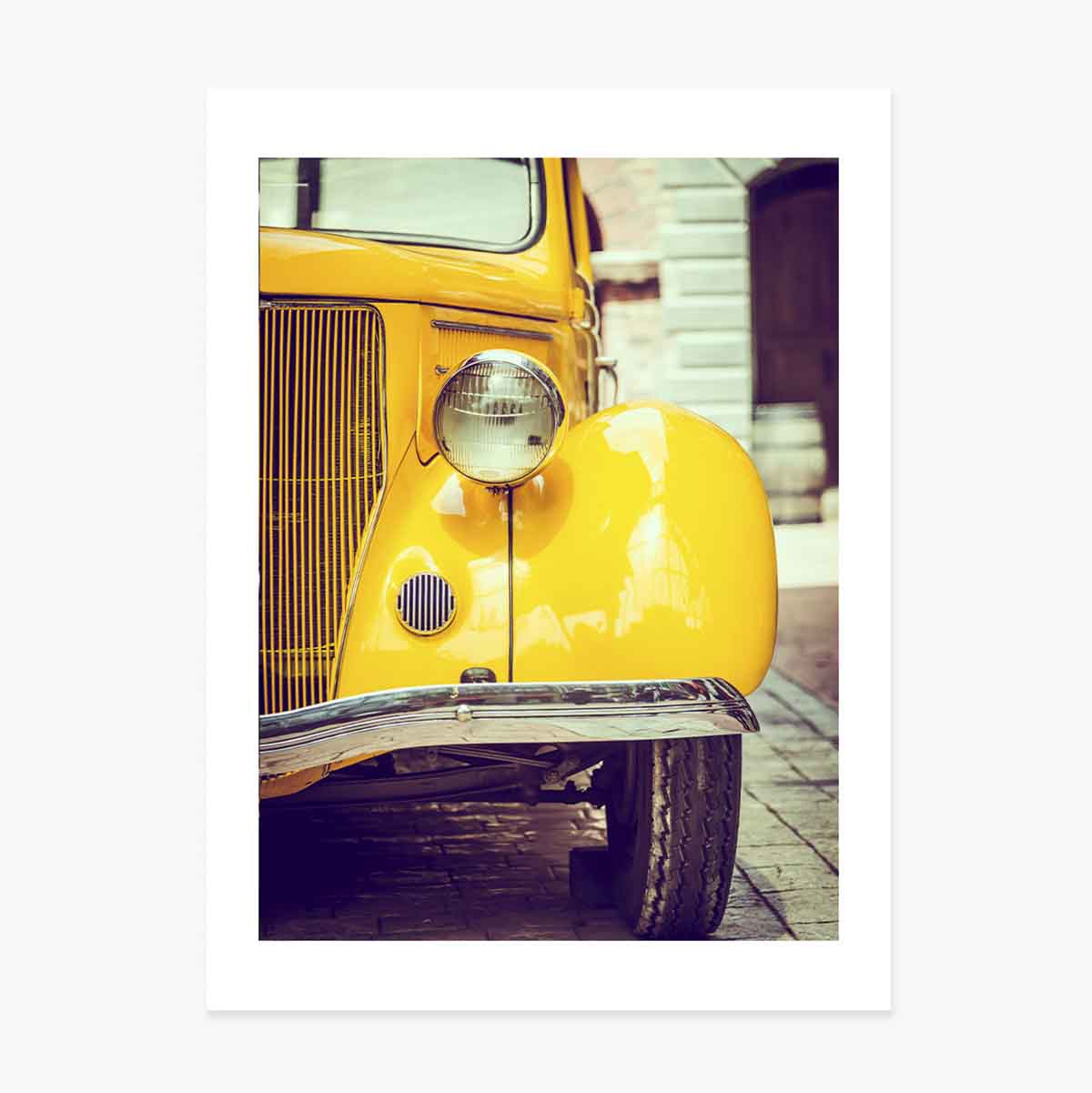 Poster Mașină galbenă vintage 