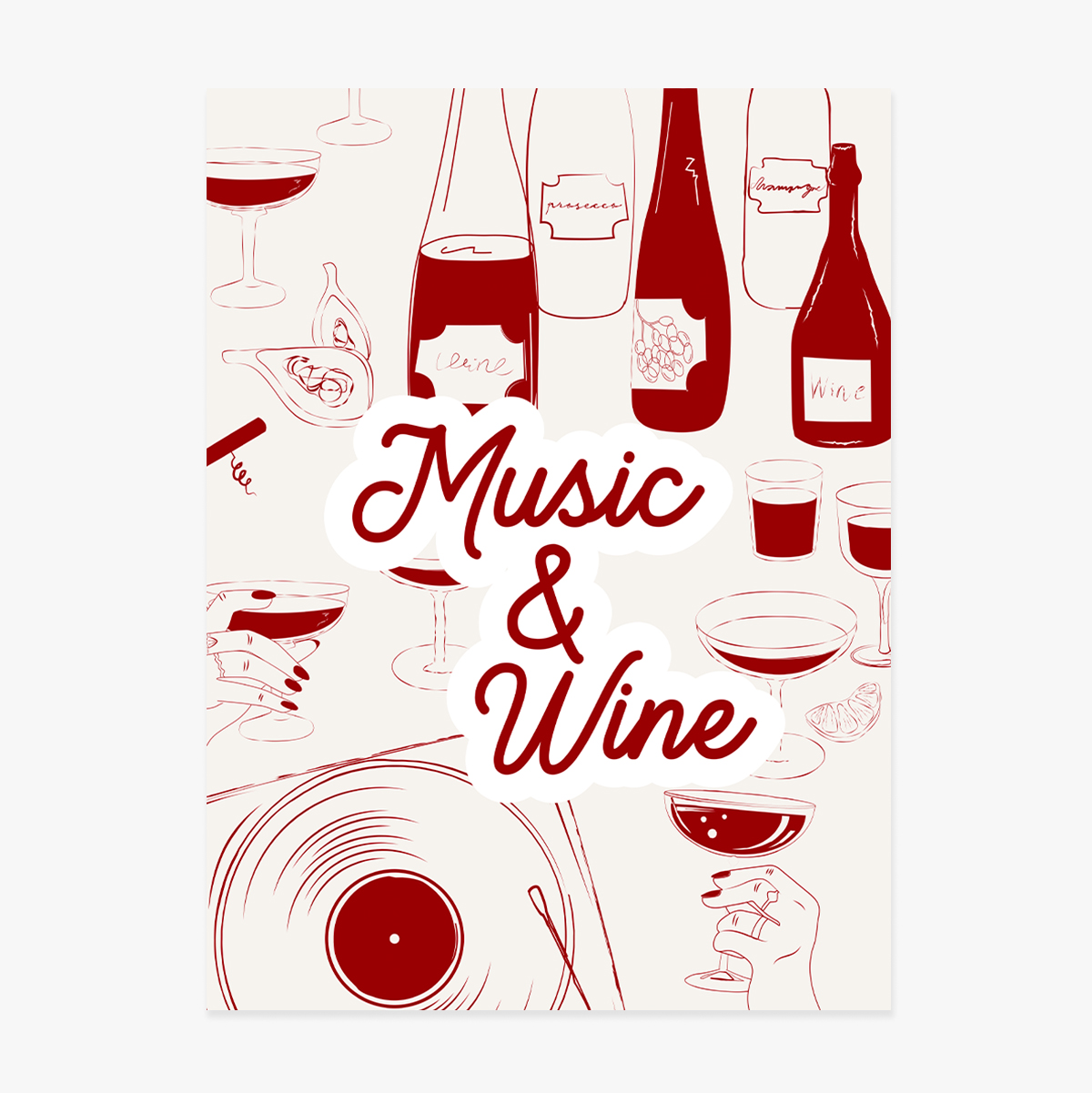 Poster Music & Wine