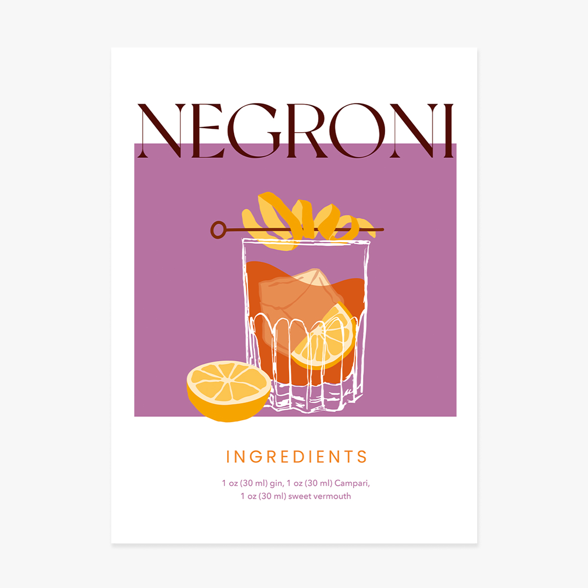 Плакат Negroni