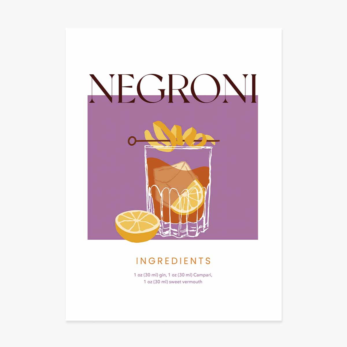 Плакат Negroni
