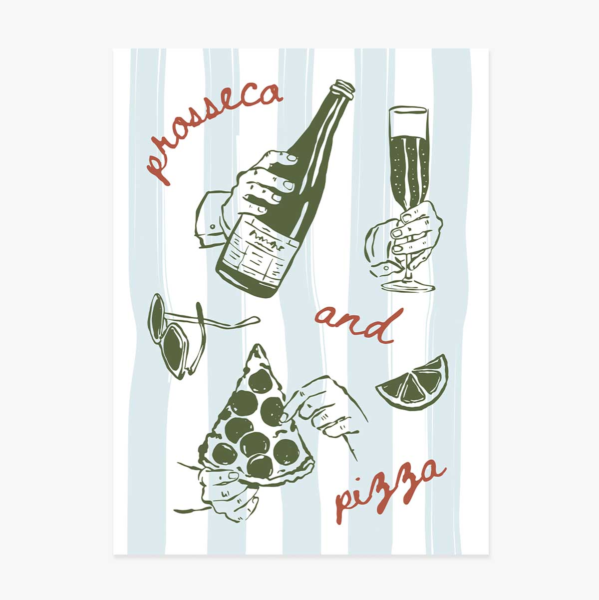 Poster Prosseco & Pizza