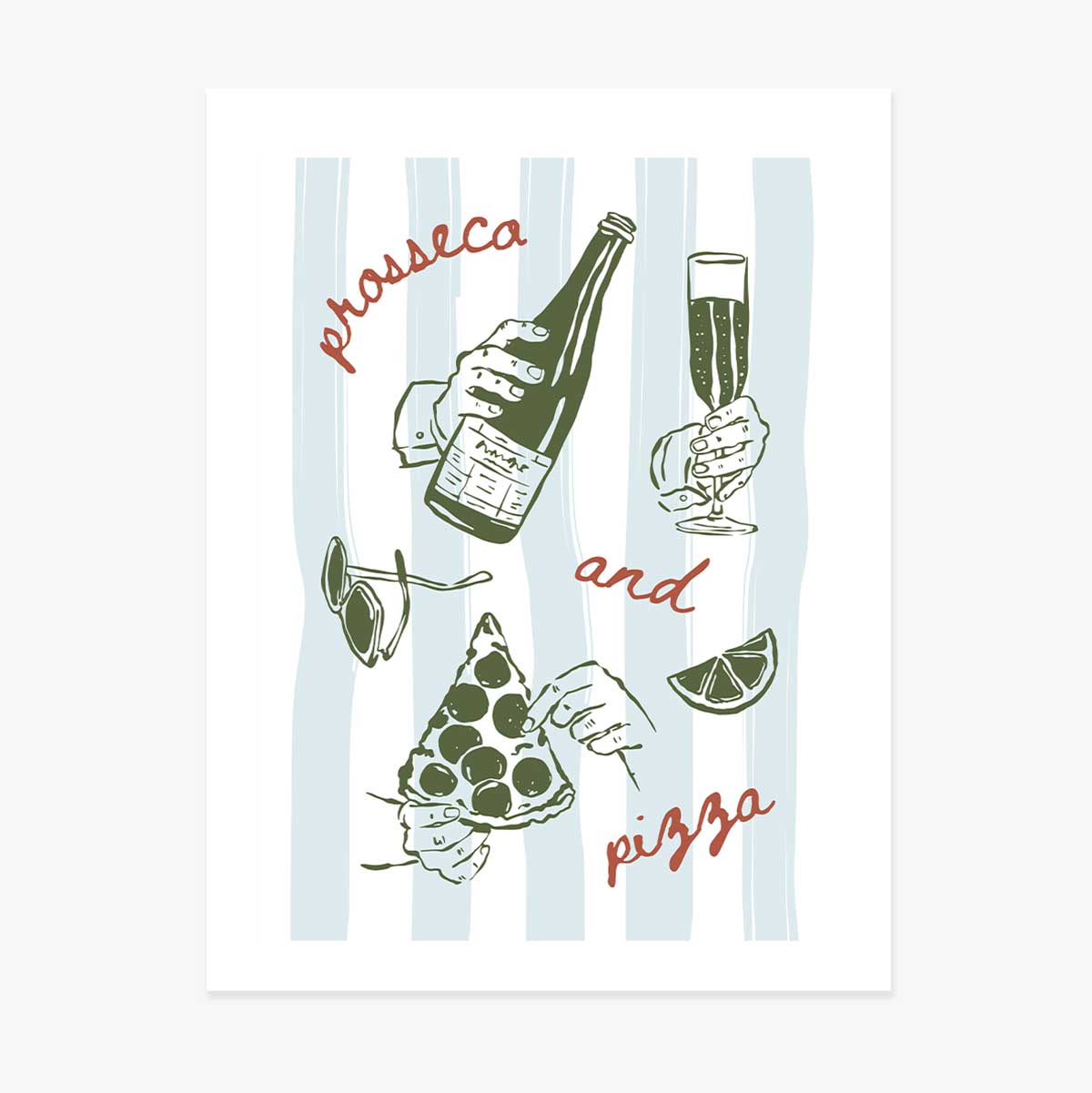 Poster Prosseco & Pizza