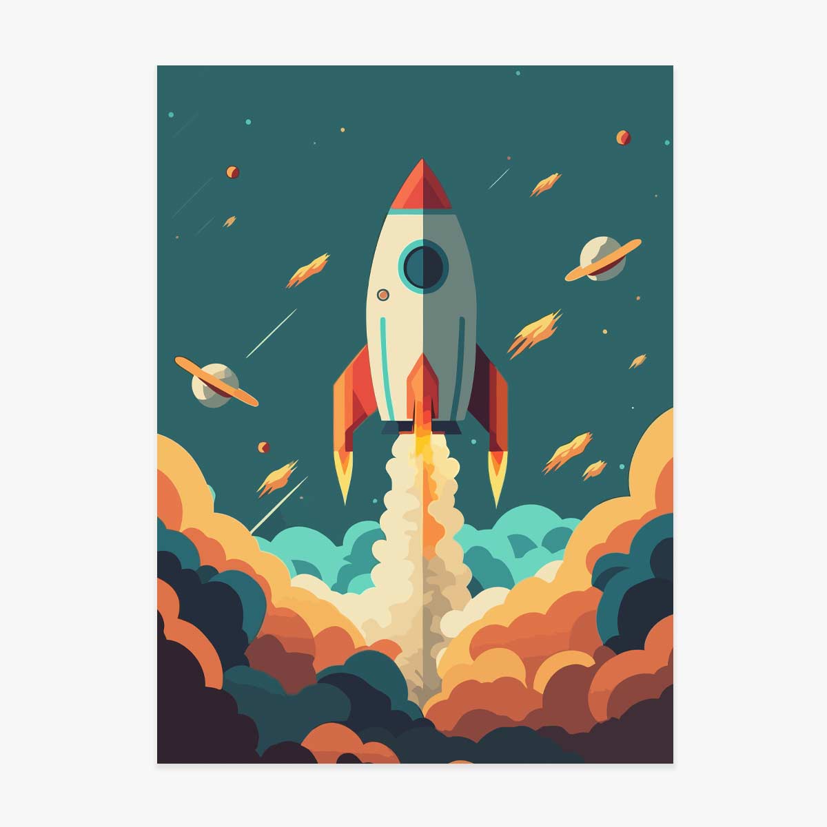 Poster Rachetă în Spațiu 