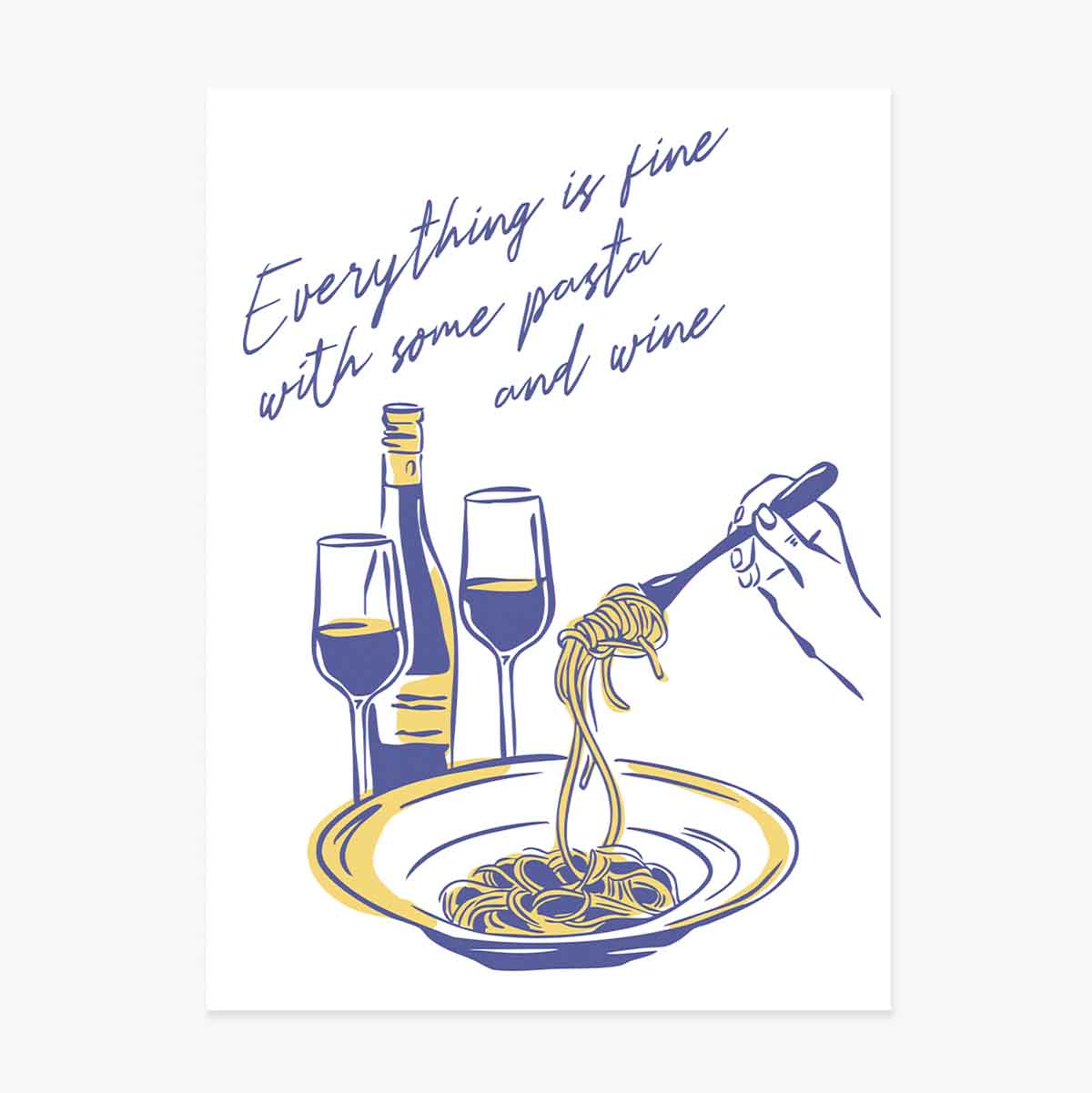 Poster Some Pasta & Wine