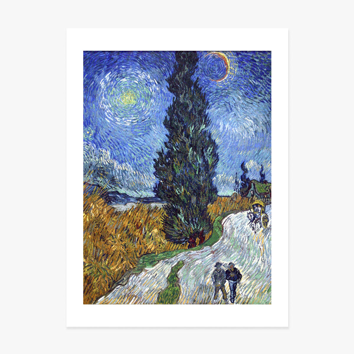 Poster Vincent van Gogh, Drum cu chiparoși și stea 1890