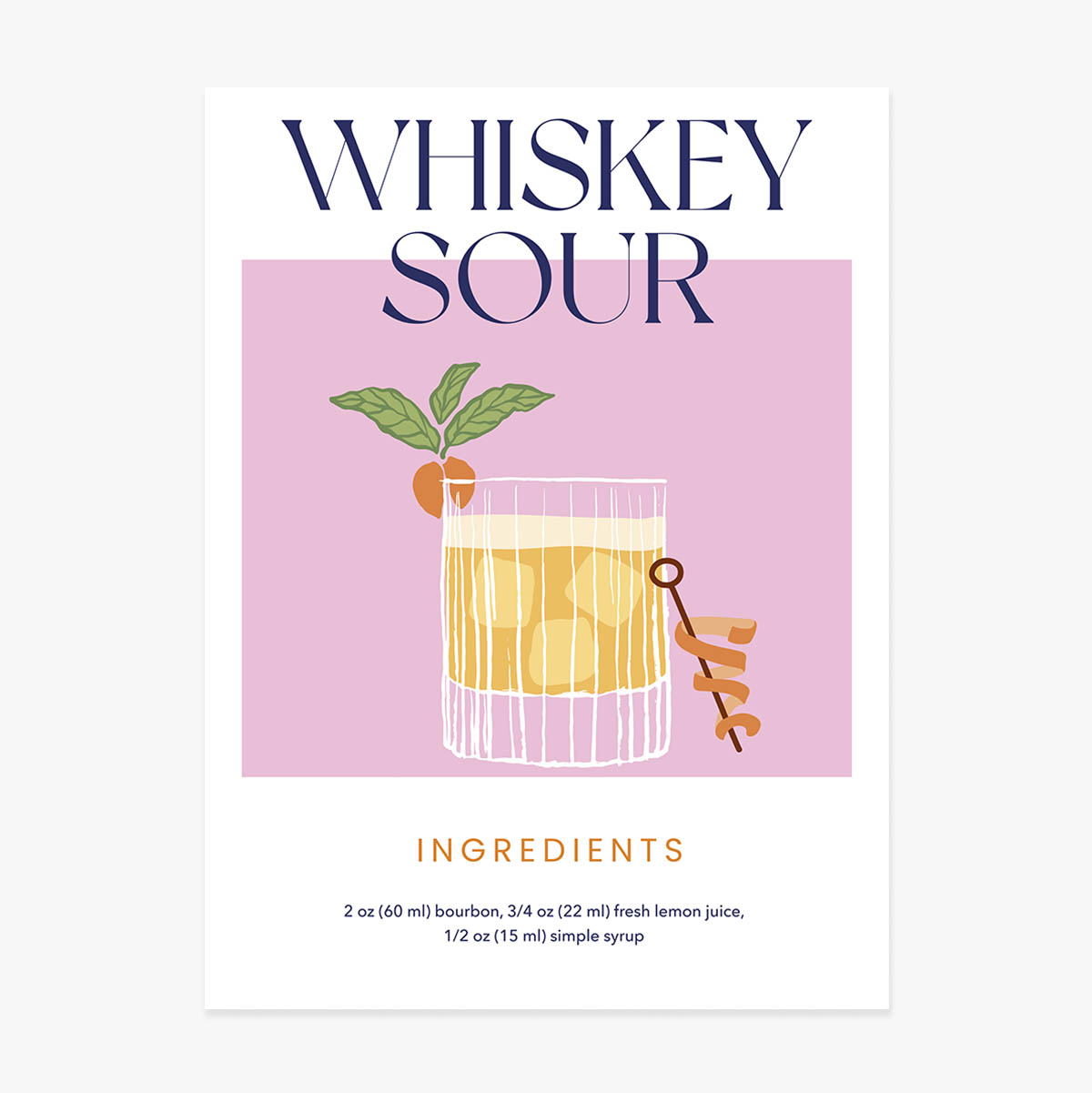 Poster Whiskey Sour