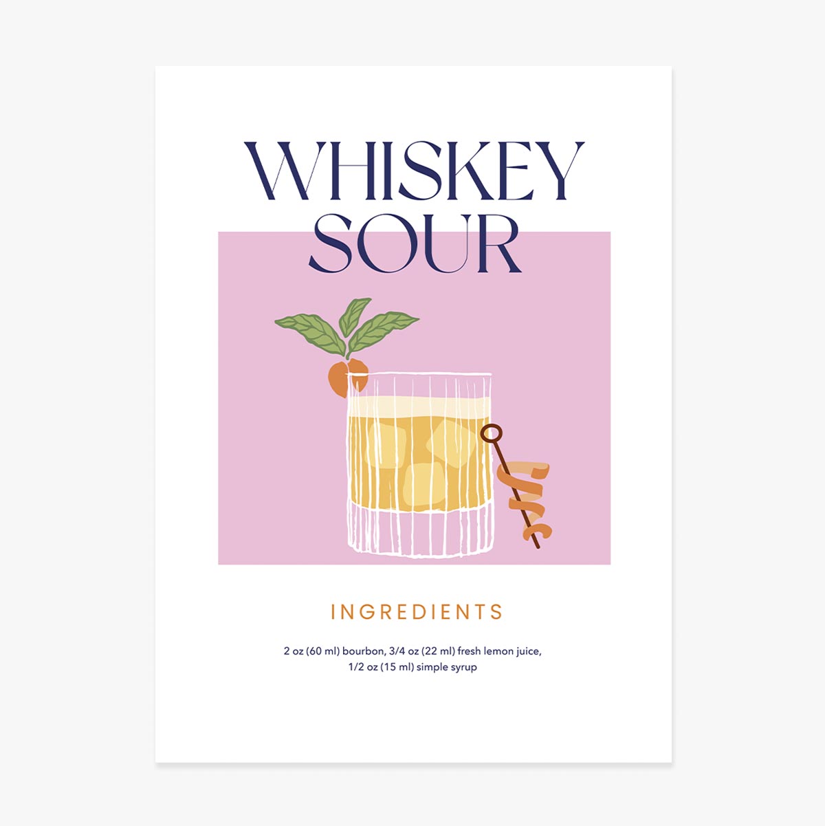 Poster Whiskey Sour